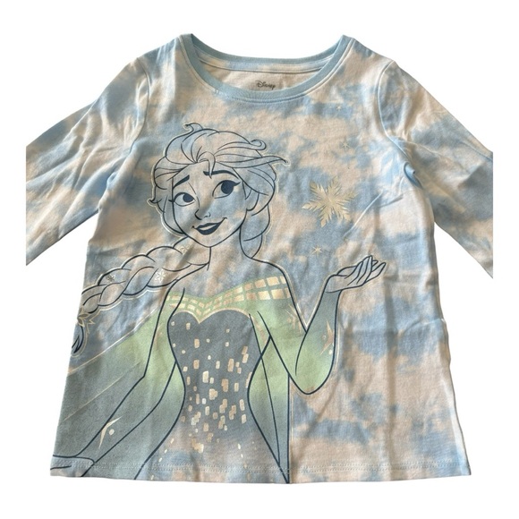 Disney’s Frozen Elsa Girl 4T Tie Dye Long Sleeve Graphic Tee from Jumping Beans - Picture 4 of 4